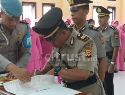Kapolres Pimpin Upacara Sertijab Kabag dan Kapolsek di Polres Majalengka