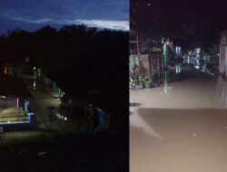 Sungai Cisanggarung Meluap, Desa Losari Kidul Cirebon Terendam Banjir