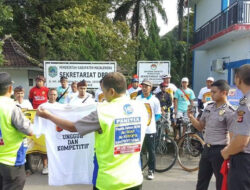 Polres Majalengka Sosialisasikan Penerimaan Anggota Polri di Car Free Day