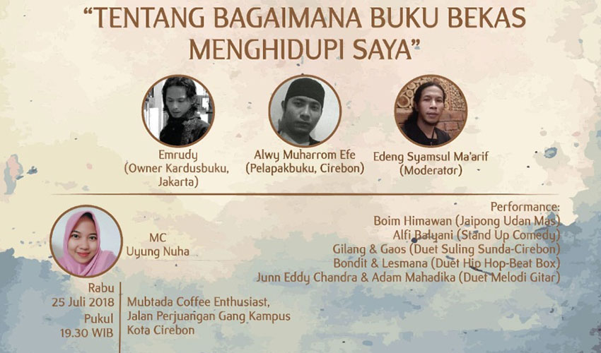Komunitas Sastra Lingkar Jenar Gelar Diskusi Bertajuk "Tentang Bagaimana Buku Bekas Menghidupi Saya"