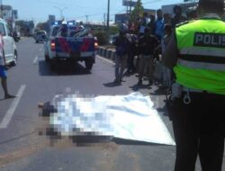 Tergilas Bus, Pengendara Sepeda Motor Tewas di Tempat