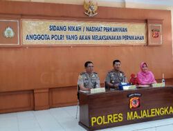 Kapolres Pimpin Langsung Sidang Nikah Nasihat 8 Pasangan Anggota Polres Majalengka