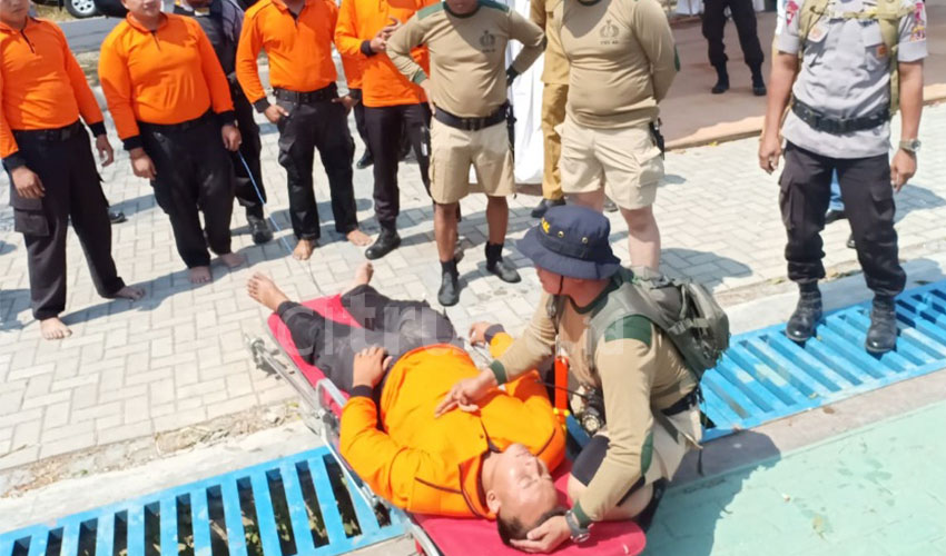 Tim SAR Gabungan Gelar Simulasi Penyelamatan Atlet Canoe Asian Games