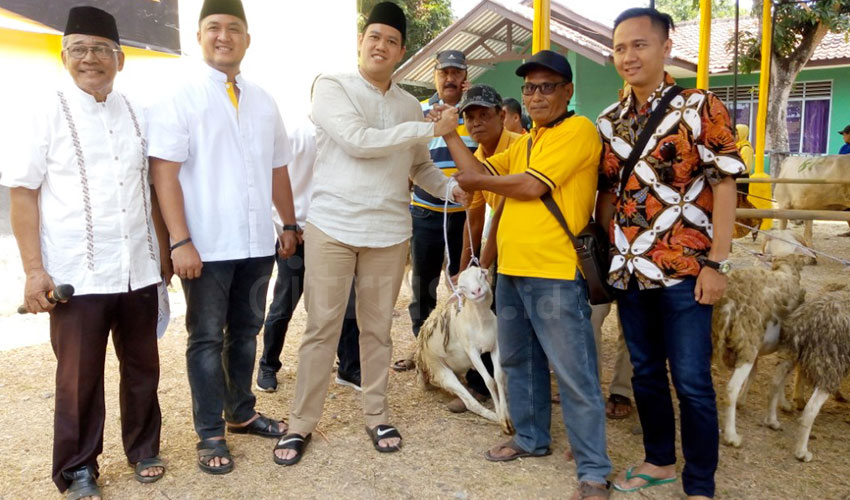 DPD Golkar Kab Cirebon Bagikan 3 Sapi dan 40 Kambing