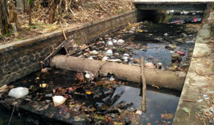 Miris! Sungai di Desa Kecomberan Kecamatan Talun Hitam dan Tercemar Sampah