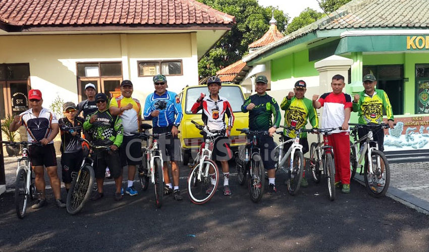Sinergitas TNI-Polri Gelar Fun Bike Sambut HUT TNI Ke-73