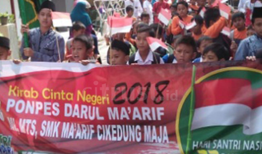Santri Napak Tilas Sarungan, Hargai Perjuangan Pendiri NU di Majalengka