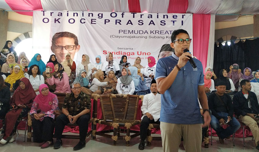 Di Cirebon, Sandiaga Uno Tawarkan Solusi Ekonomi Kerakyatan