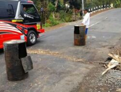 Baru Selesai Perbaikan, Jalan Provinsi Wanahayu – Cigasong Kembali Amblas 