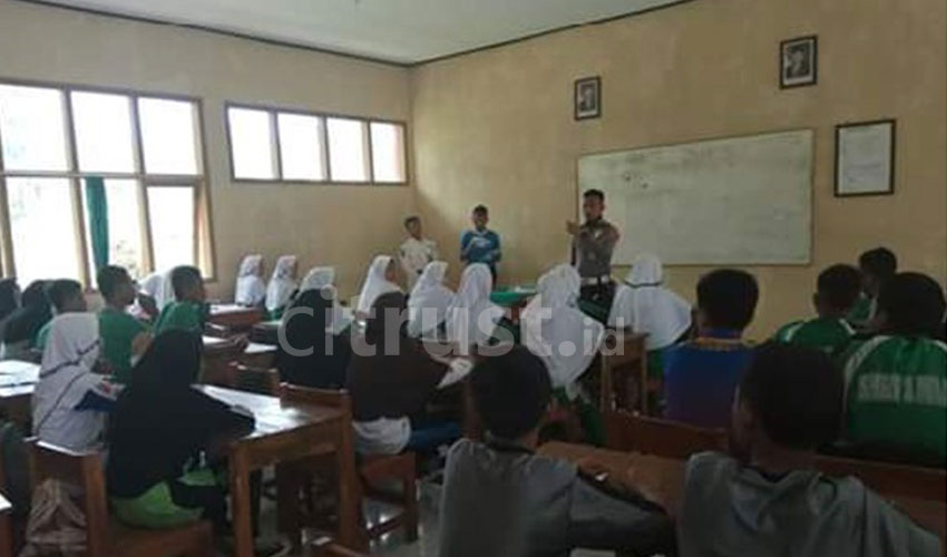 Police Goes To School, Satlantas Polres Majalengka Ajak Siswa SMP Jadi Pelopor Keselamatan