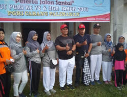 HUT PGRI dan HGN 2018, Ketua DPRD H. Mustofa Jalan Santai Bersama Ratusan Guru dan Pelajar