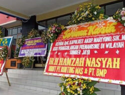 Dukung Pengungkapan Kasus Premanisme, Karangan Bunga Berdatangan di Mapolres Majalengka