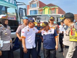 Jelang Tahun Baru, Polres dan Dishub Majalengka Cek Kelaikan Bus Antar-Kota
