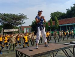 Bangun Sinergitas, TNI-Polri di Majalengka Olahraga Bersama