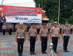 Akhir Tahun, Sebanyak 76 Personel Polres Majalengka Naik Pangkat