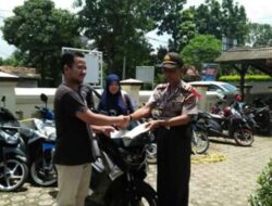 Polsek Majalengka Kota Serahkan Motor Curian Kepada Pemiliknya
