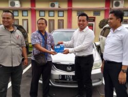 Polres Majalengka Serahkan Barang Bukti Mobil Kepada Pemiliknya