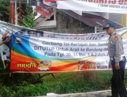 Satlantas Polres Majalengka Sosialisasikan One Way Tol Cipali