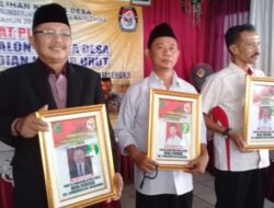 Tiga Calon Kades Cidenok Ikuti Pengundian Nomor Urut