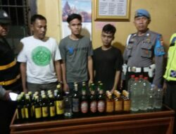 Polsek Jatiwangi Amankan Puluhan Botol Miras
