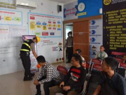 Antisipasi Corona, Satlantas Lakukan Penyemprotan dan Pengukuran Suhu Tubuh