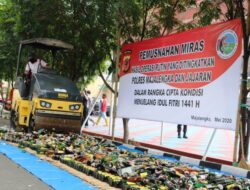 Jelang Idulfitri, Polres Majalengka Musnahkan Ribuan Botol Miras