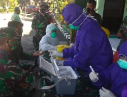 Puluhan Prajurit TNI Ikuti Rapid Test