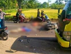 Dua Motor Beat Adu Bagong, Satu Tewas