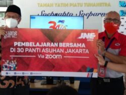 JNE bersama Ruangguru Turut Cerdaskan Panti Asuhan