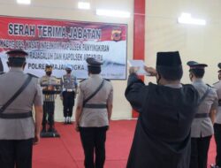 Polres Majalengka Gelar Sertijab Kabag Ops, Kasat Intelkam dan Kapolsek