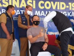 Forkopimda Awali Vaksinasi Covid-19 di Majalengka