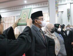 Lantik Empat Pejabat Eselon II, Walikota Cirebon Minta Percepatan Pascapandemi