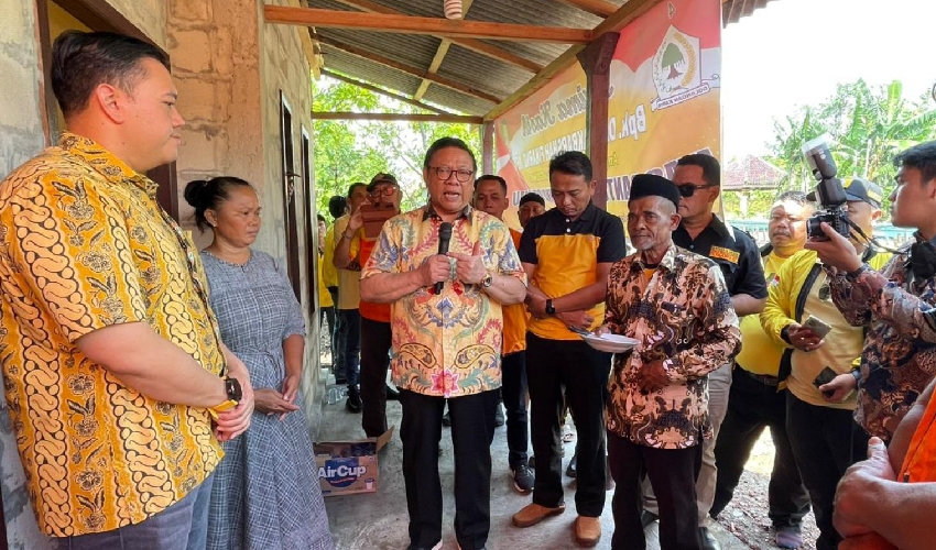 Agung Laksono dan Dave Resmikan Rutilahu Program Kosgoro 1957