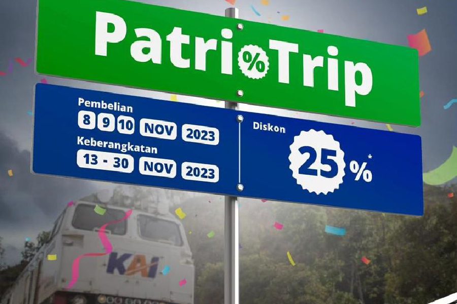 Promo Patriotip, Tiket Kereta Api Diskon 25 Persen