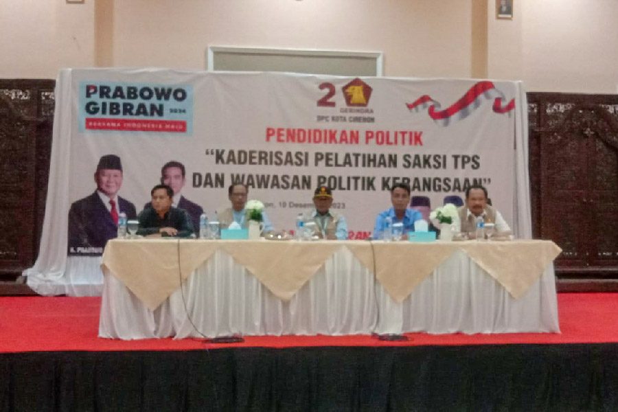 Gerindra Kota Cirebon Gelar Pendidikan Politik dan Pelatihan Saksi