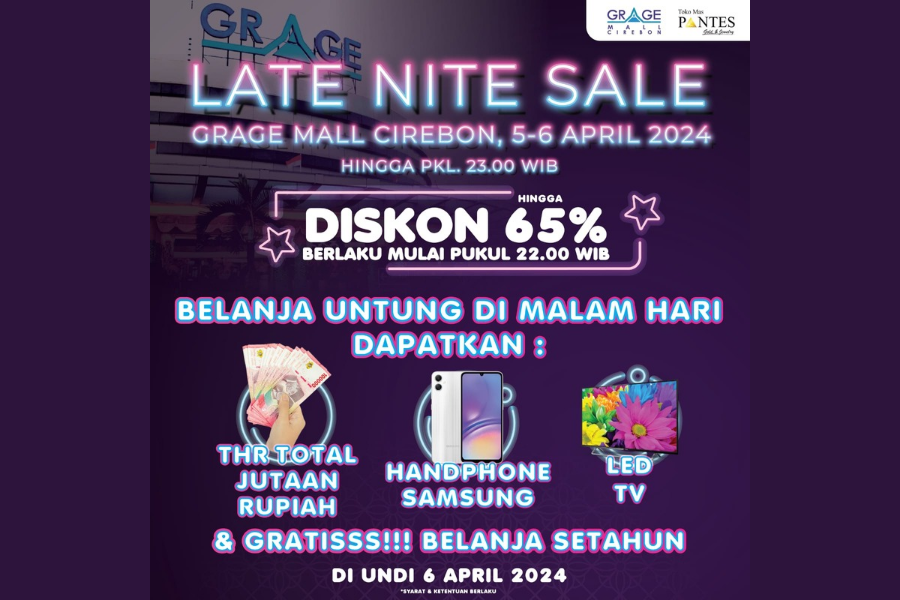 Diskon Gede di Late Nite Sale Grage Mall, Catat Tanggalnya