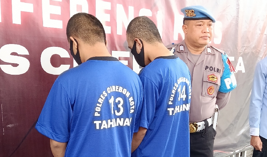 Polres Cirebon Kota tangkap dua tersangka tindak pidana eksploitasi anak.