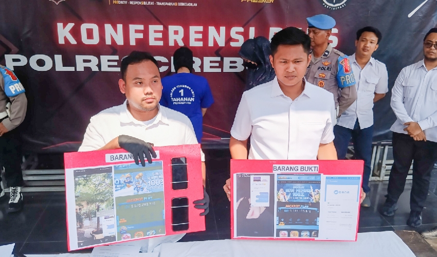 Polres Cirebon Kota Tangkap Tersangka Promosi Judi Online