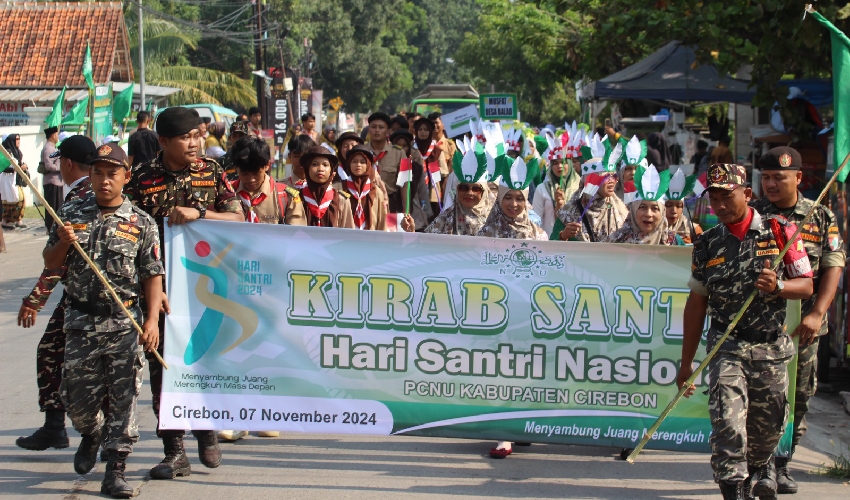 Puncak HSN, PCNU Kabupaten Cirebon Ajak Santri Sukseskan Pilkada