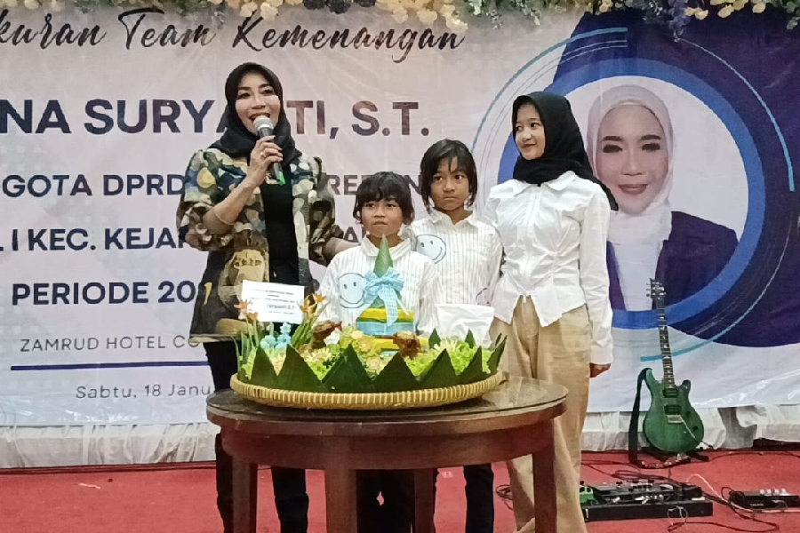 Tasyakuran Kemenangan, Rinna Suryanti Komitmen Realisasikan Janji Kampanye
