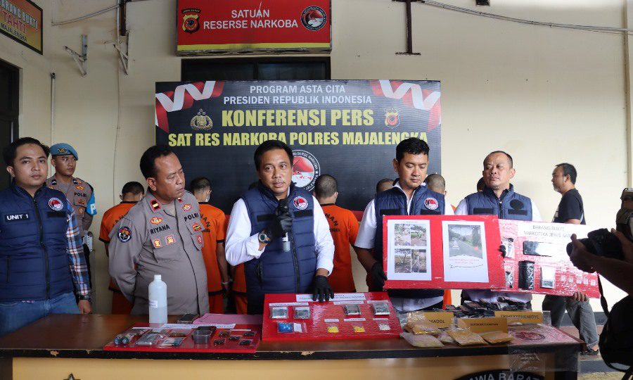 Jelang Ramadan, Polres Majalengka Amankan Tujuh Penyalahguna Narkoba