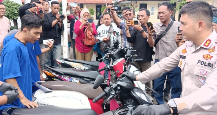Satreskrim Cirebon Kota Tangkap Residivis Curanmor, Enam Motor Curian Diamankan