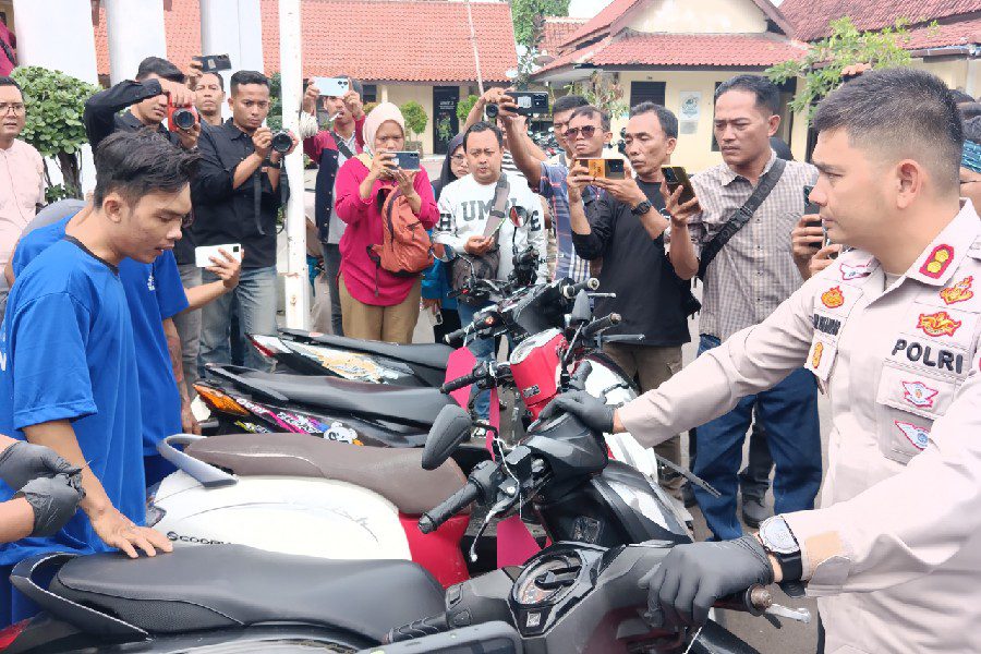 Satreskrim Cirebon Kota Tangkap Residivis Curanmor, Enam Motor Curian Diamankan