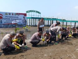 Sespimma Polri Tanam 100 Bibit Mangrove dan Salurkan Bantuan di Cirebon