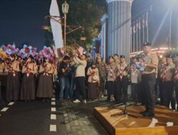 Ribuan Warga Saksikan Pawai Lampion Pramuka Majalengka