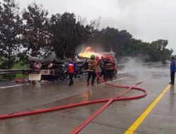 Truk Tangki Terbakar di Tol Cipali, Lalu Lintas Sempat Dialihkan