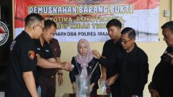 Polres Majalengka Musnahkan Barang Bukti Sabu 15,53 Gram