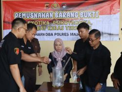 Polres Majalengka Musnahkan Barang Bukti Sabu 15,53 Gram