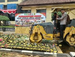 Operasi Miras di Majalengka Sita 5.195 Botol Minuman Keras