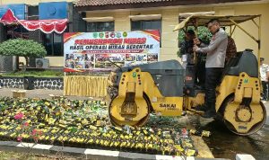 Operasi Miras di Majalengka Sita 5.195 Botol Minuman Keras